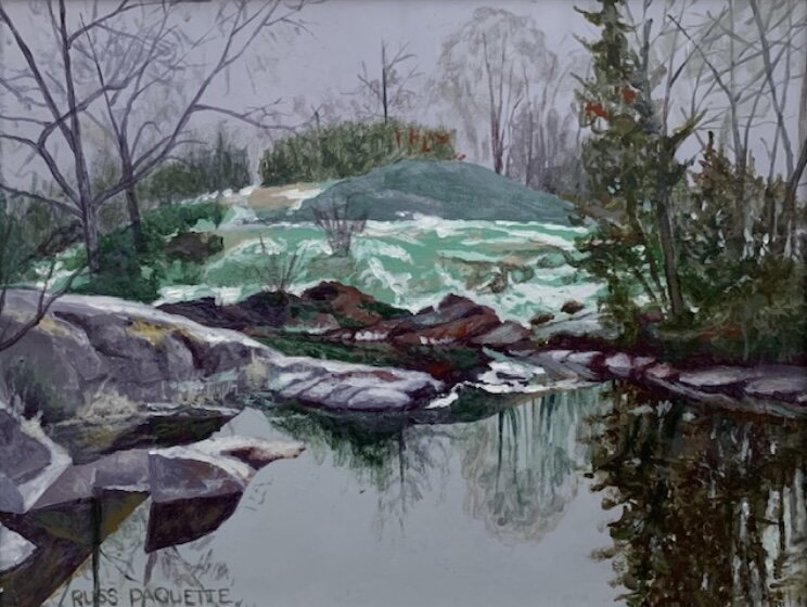 "Stewart Park" - 10x8 - acrylic on canvas - framed - private collection