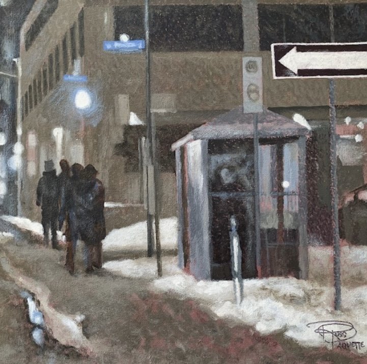 "The Way Home" - 12x12 - acrylic on canvas, framed - private collection