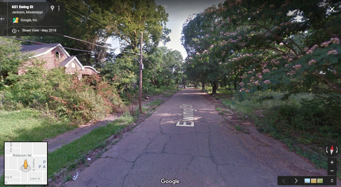 Google earth photo of Ewing Street, where our eco-village pilot project site is located