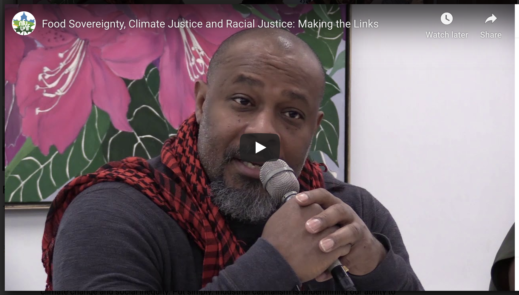 Food Sovereignty, Climate Justice, and Racial Justice: Making the Links