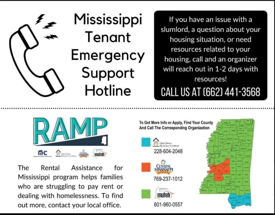 Mississippi Tenant Emergency Support Hotline