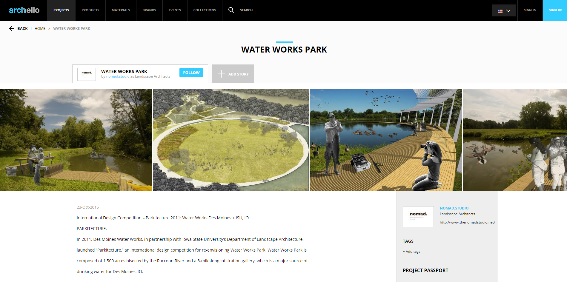  Archello.&nbsp;  Water Works Park    