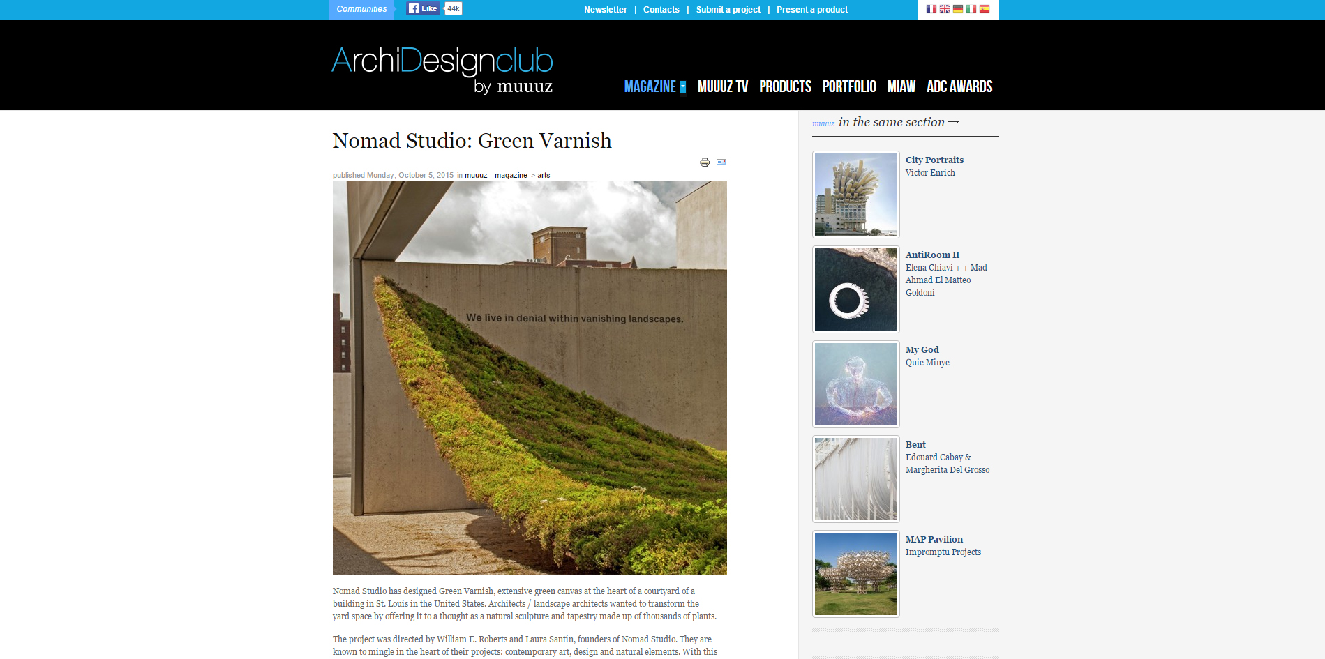   ArchiDesignClub by Muuuz.&nbsp;    Green Varnish    