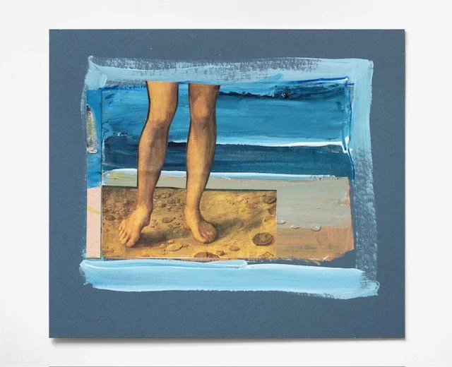Paradise Cove, Mixed media and collage on paper. 13 7/8 in x 12 1⁄2 in
