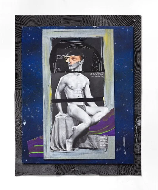 Western Horizon, Mixed media and collage on paper. 14 1⁄ 8 in x 12 1⁄2 in