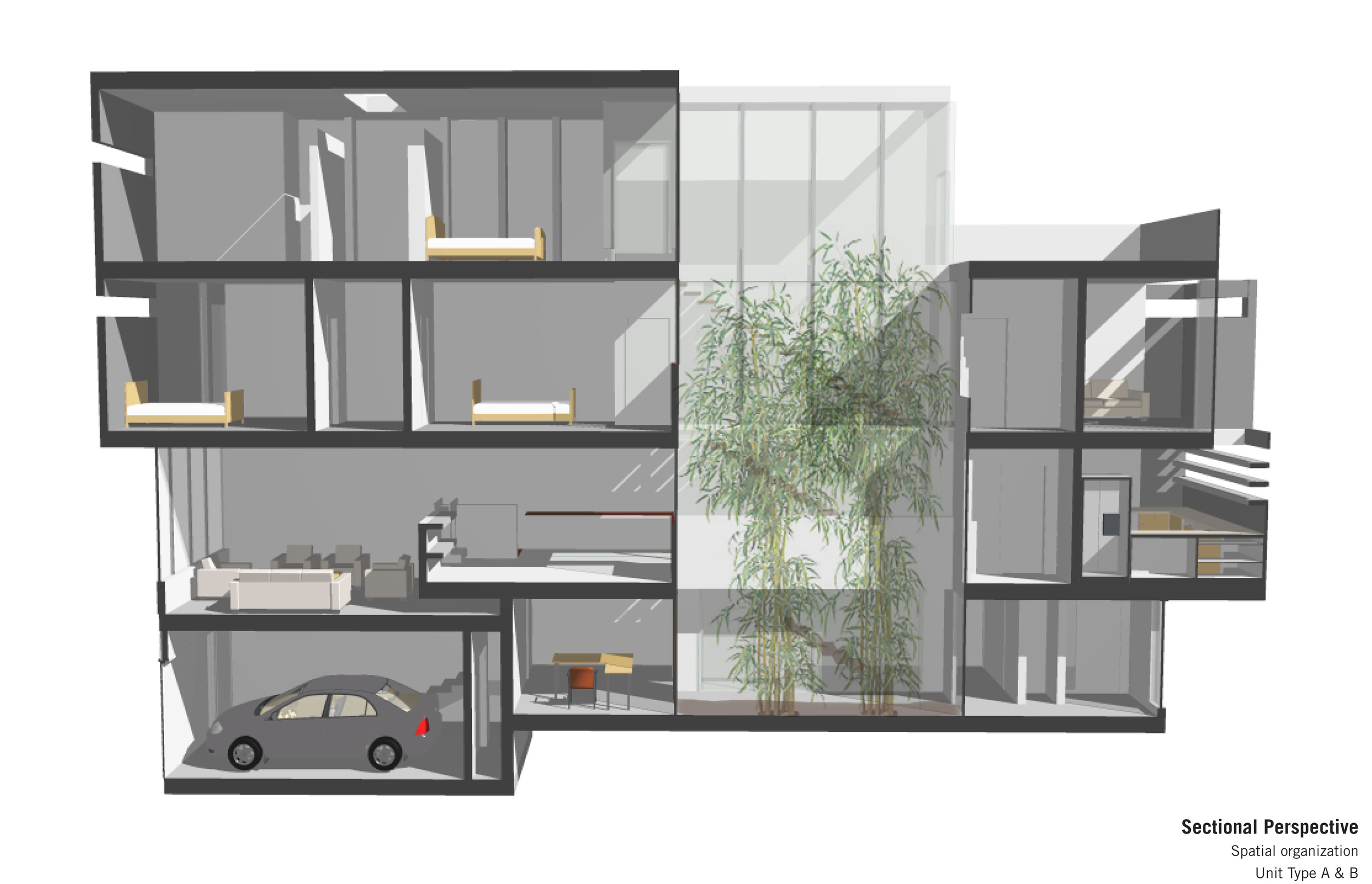   rendered sectional axon  