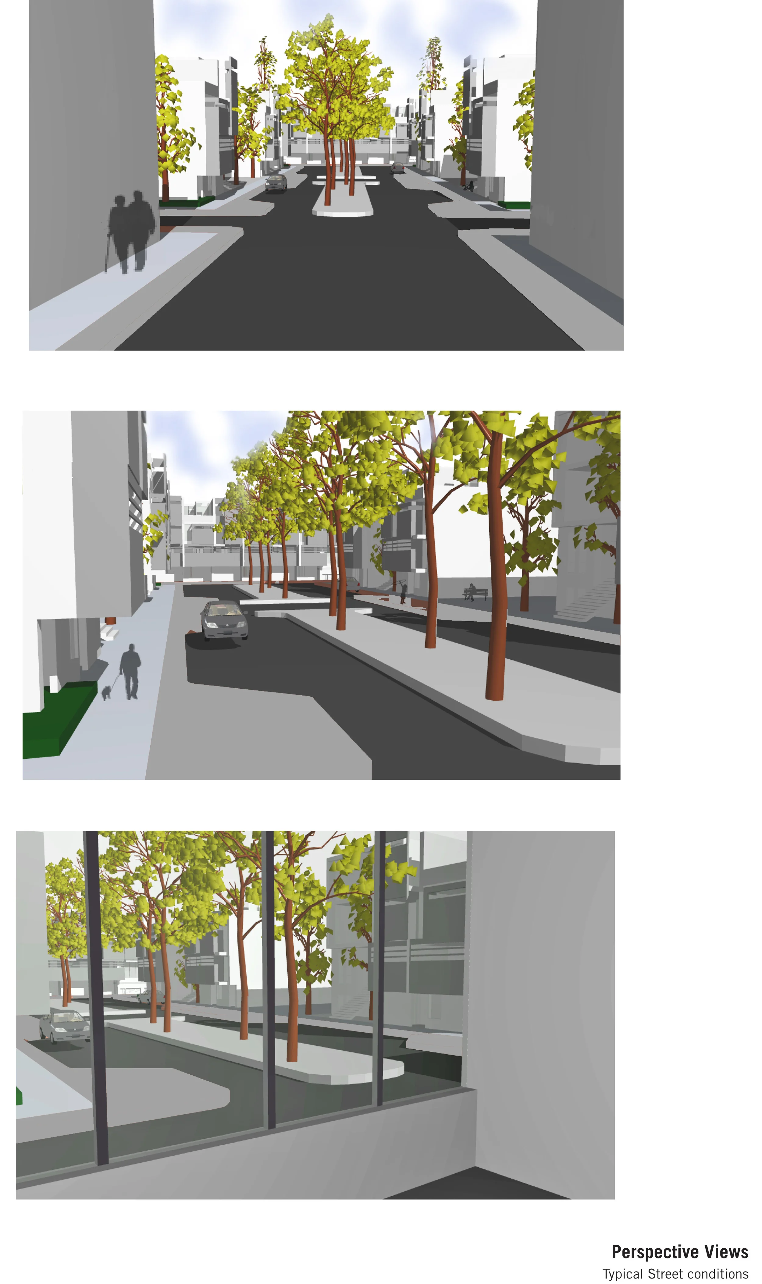   perspective views of street&nbsp;  