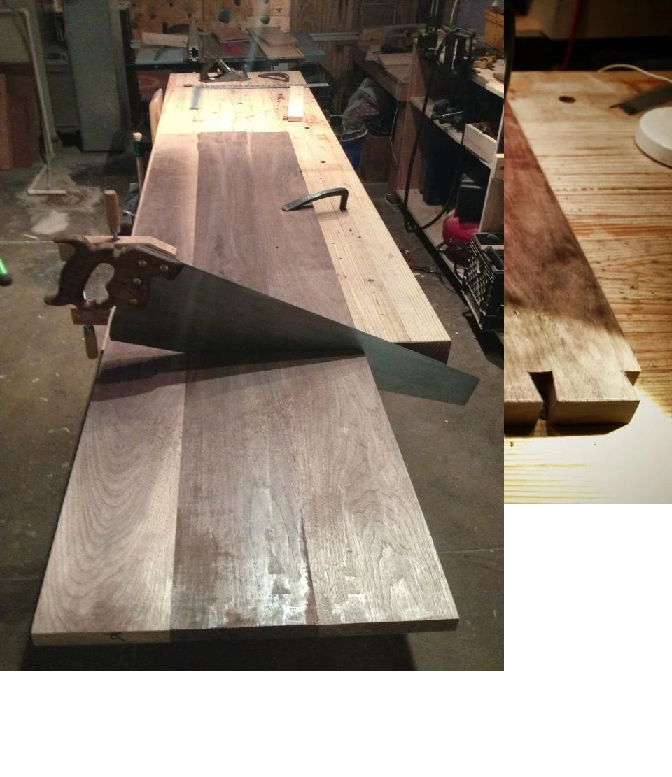 Started with raw, unfinished black walnut. Here it is after jointing and initial planing.