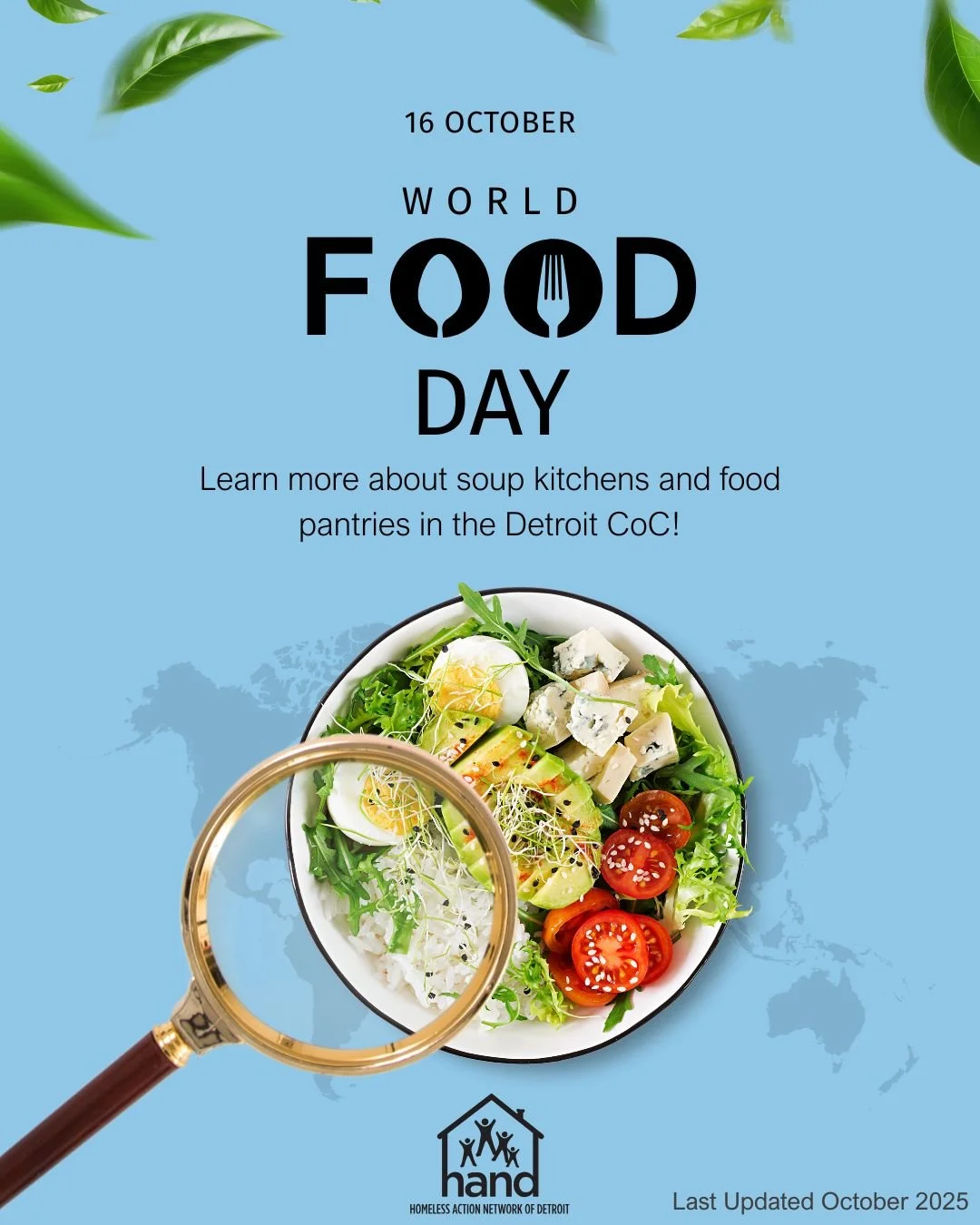 World Food Day &mdash; October 16
Today we recognize the organizations across Detroit working to fight hunger and provide nourishment for our community.

From soup kitchens to food pantries, these programs ensure that everyone has access to a meal an