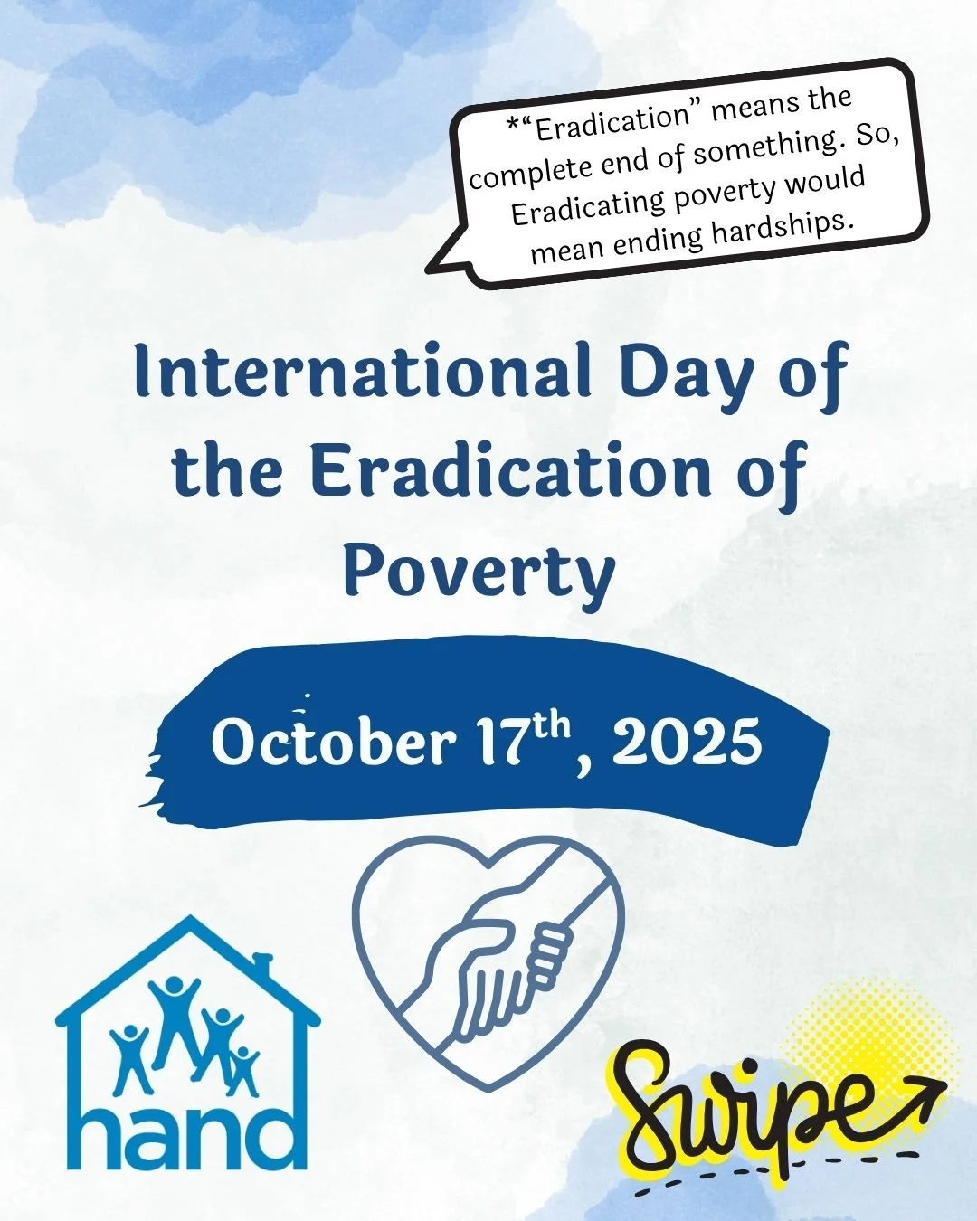 This Friday, October 17th, we recognize International Day of the Eradication of Poverty. This day we rally together to end poverty and hardships. Swipe to read more!

#InternationalDayoftheEradicationofPoverty #EndPoverty #UnitedNations #Dignity #Sen