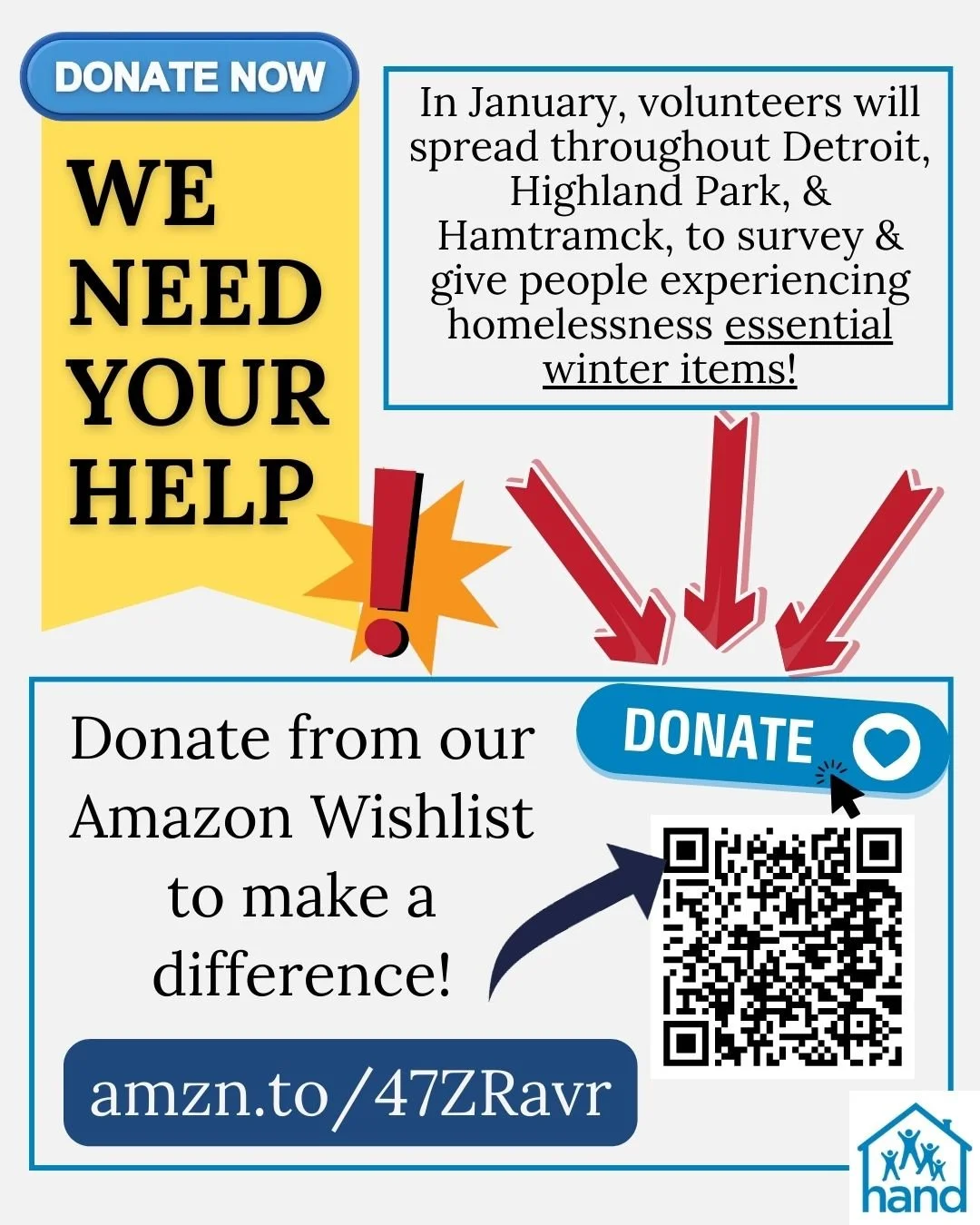Happy Friday everyone! Today we need your help! If you have the means, we ask you consider donating to our Amazon wishlist to help us in getting essential items to be passed out to persons experiencing homelessness during our January 2026 Point in Ti