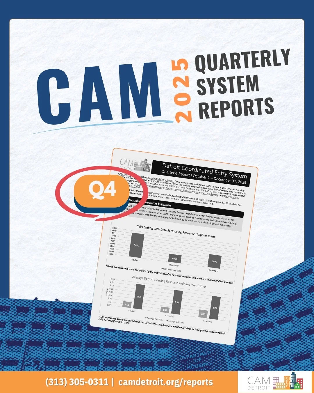 You can access the 2025 Quarter 4 CAM System Report and others at camdetroit.org/reports (the link in profile) under CAM.