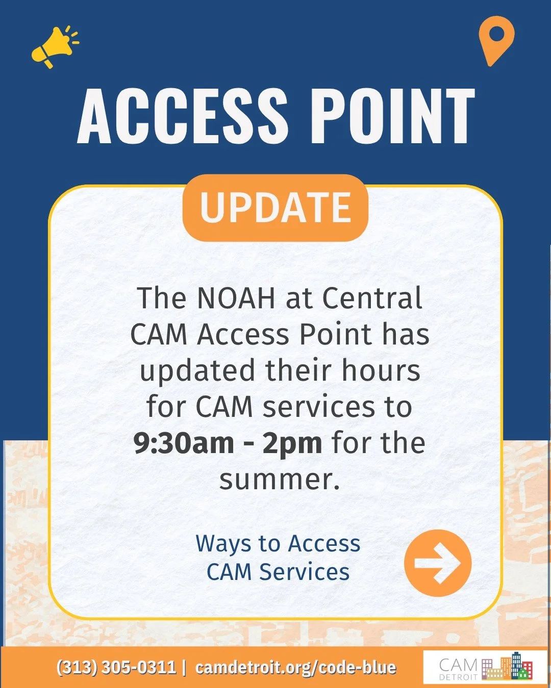 For regular updates subscribe to our newsletter bit.ly/CAMUpdate (link in profile)

#camdetroit #detroithomeless #camdetroitaccess