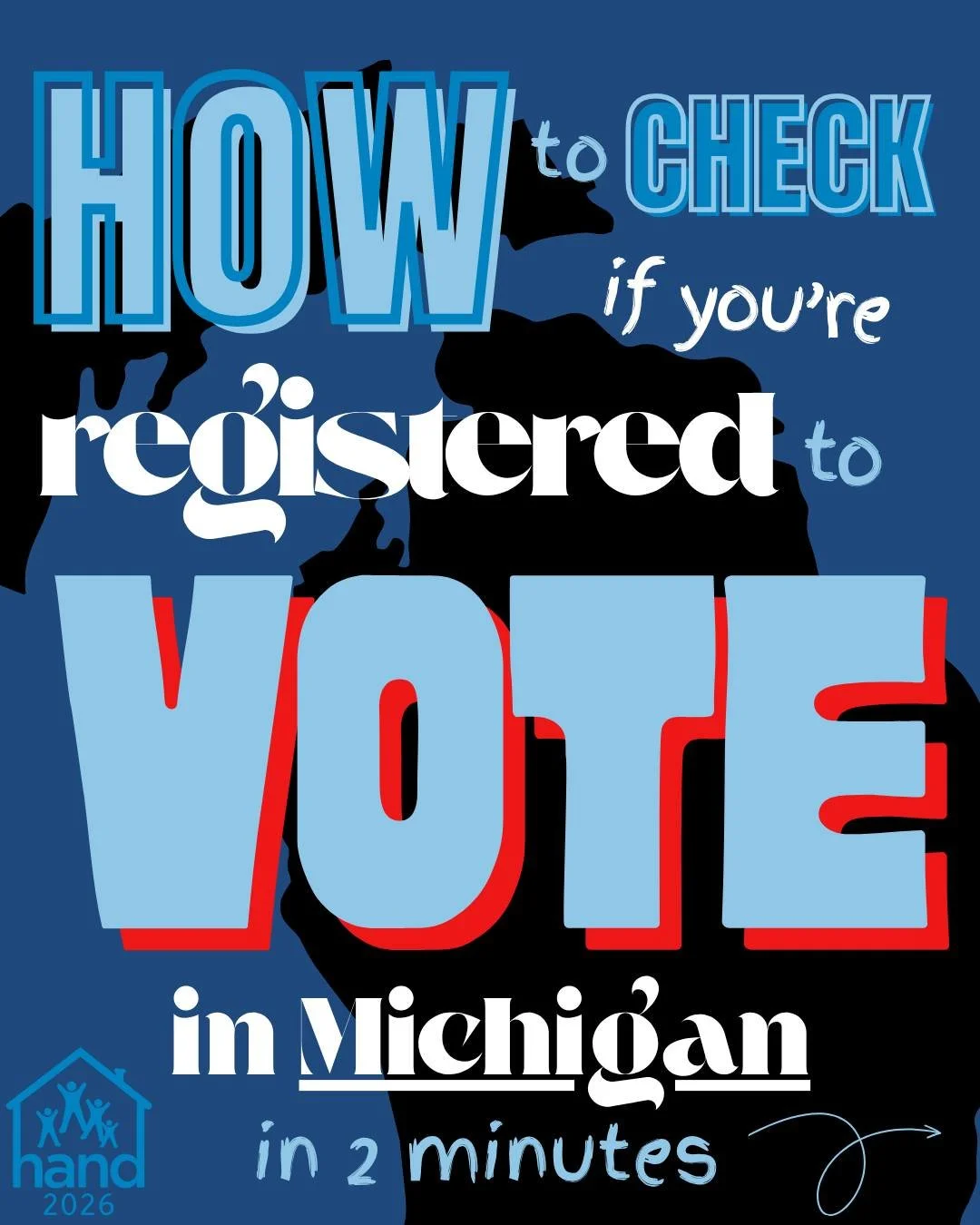 Your vote is your voice! Take two minutes to check your voter registration today. #vote #VoterRegistration #VotingRights