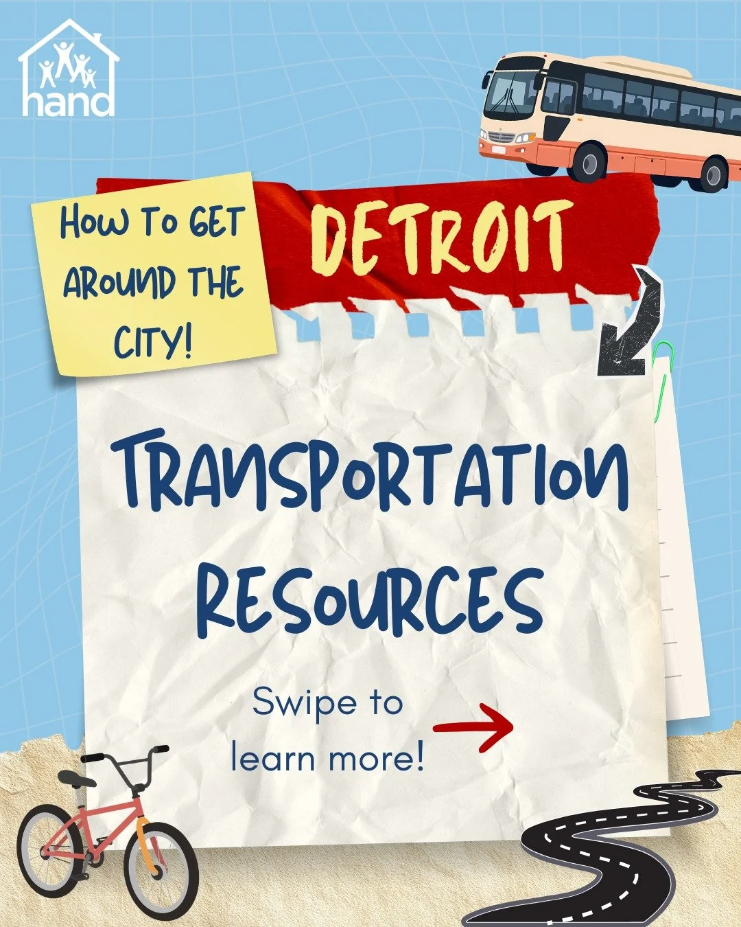 Whether you need to get to a job interview, school, the grocery store, or the doctor's office, finding a ride should not be the hardest part. Swipe to learn more about free or low-cost public transportation, bike share, and car repair options across 