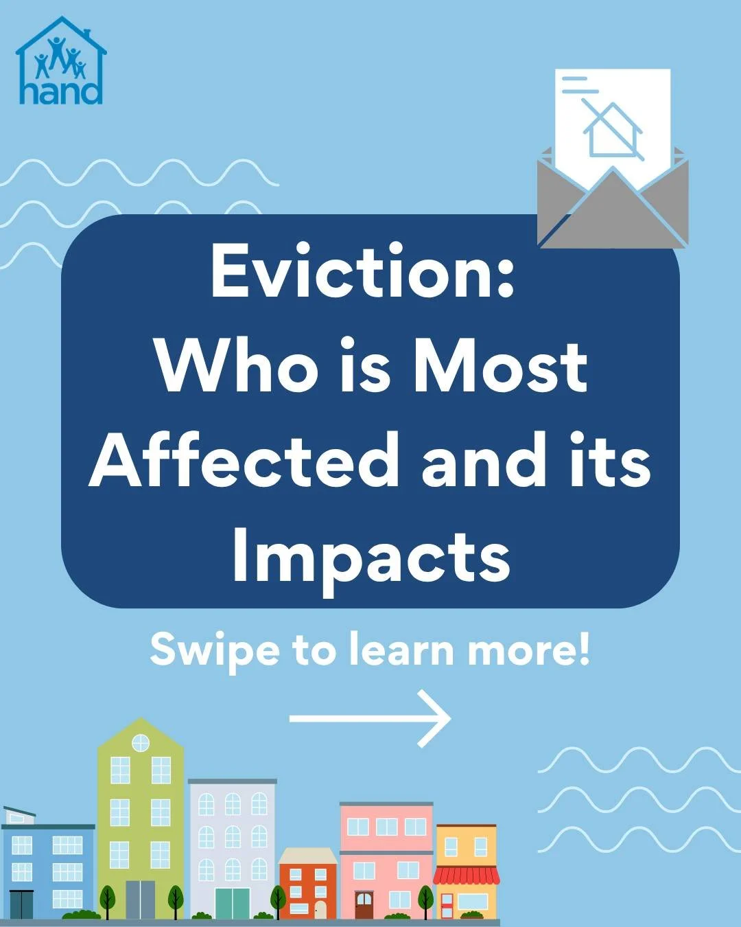 With rising housing costs, eviction is a growing concern for many people. Eviction especially affects certain vulnerable groups and can have many negative impacts on health, school, work, and housing stability. Swipe to learn more about this issue an