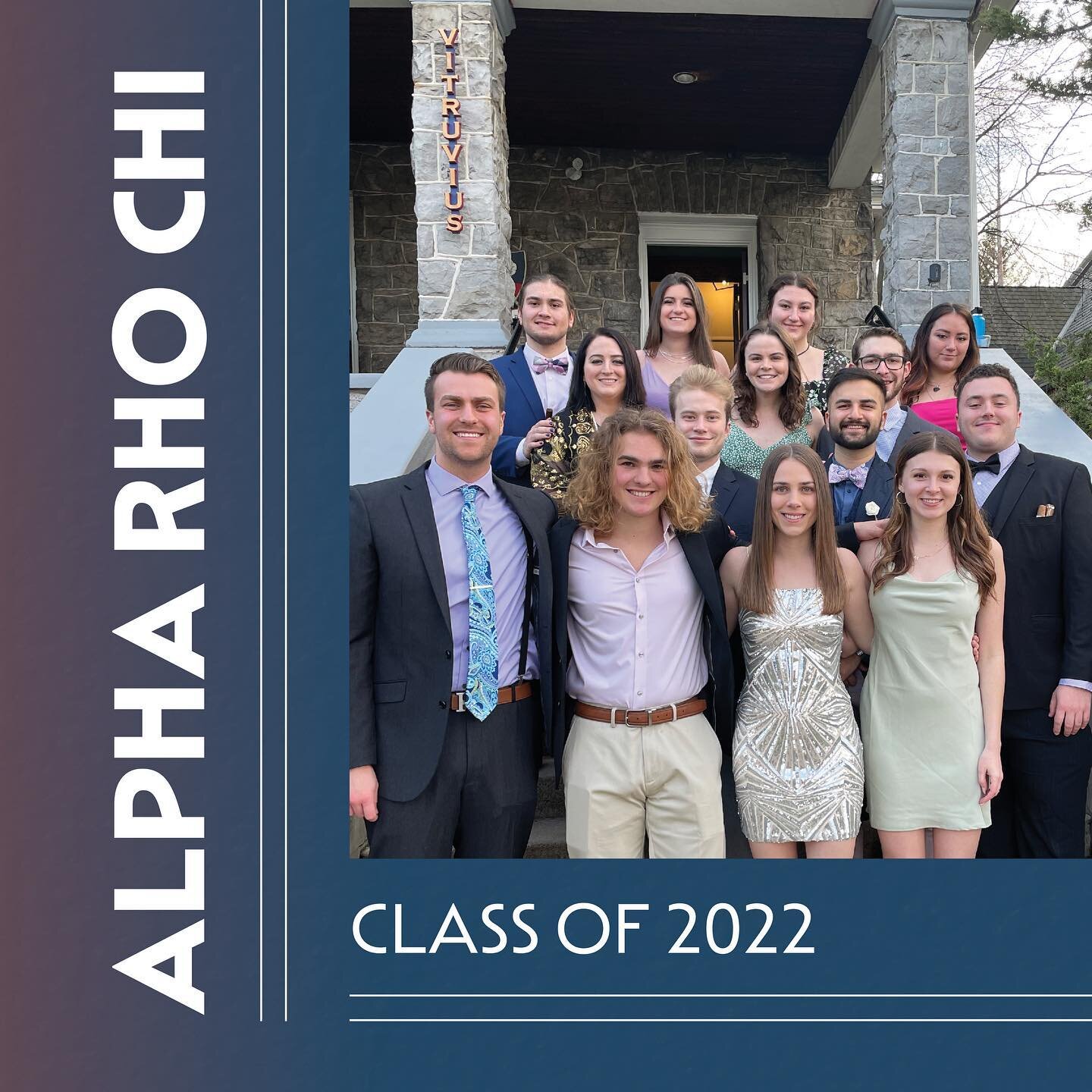 This year, the Vitruvius chapter of Alpha Rho Chi had a total of 18 brothers graduate over both semesters! Congratulations and best of luck in your futures❤️💙