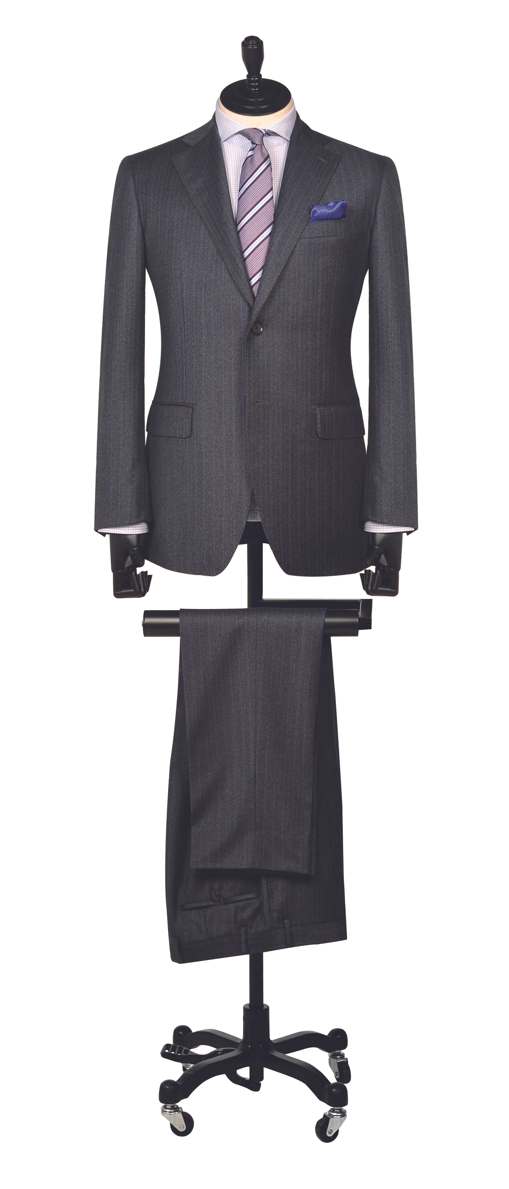Charcoal/Blue Stripe