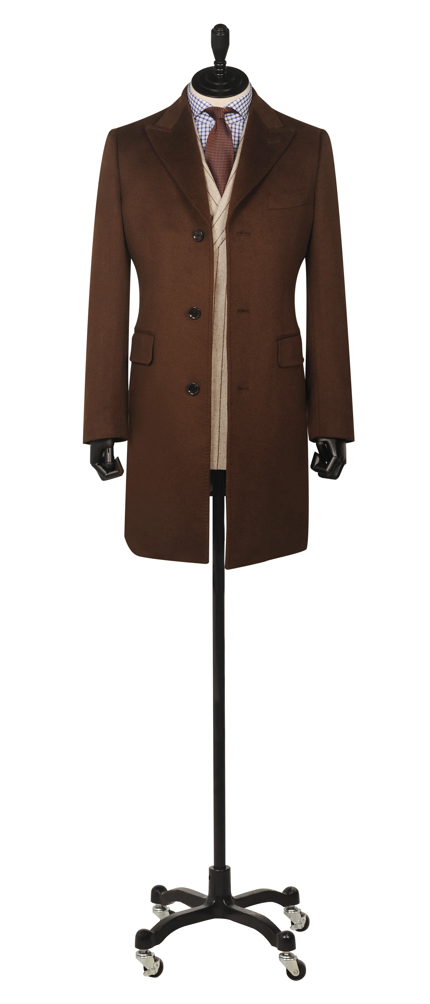 Brown Luxury Wool Car Coat