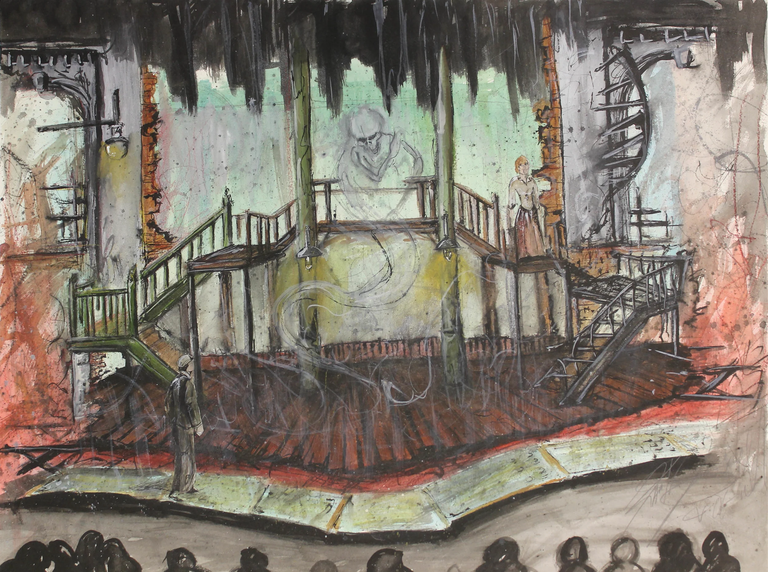  Concept Rendering- Mixed Media On Watercolor Paper 
