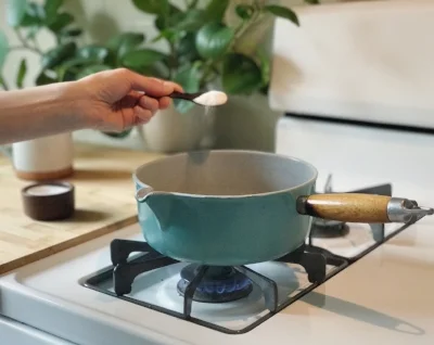 And 1-2 T sugar. Bring back up to a boil. Watch closely so it doesn't boil over. Let foam begin to form and let the tea rise slowly, then quickly remove from heat. 