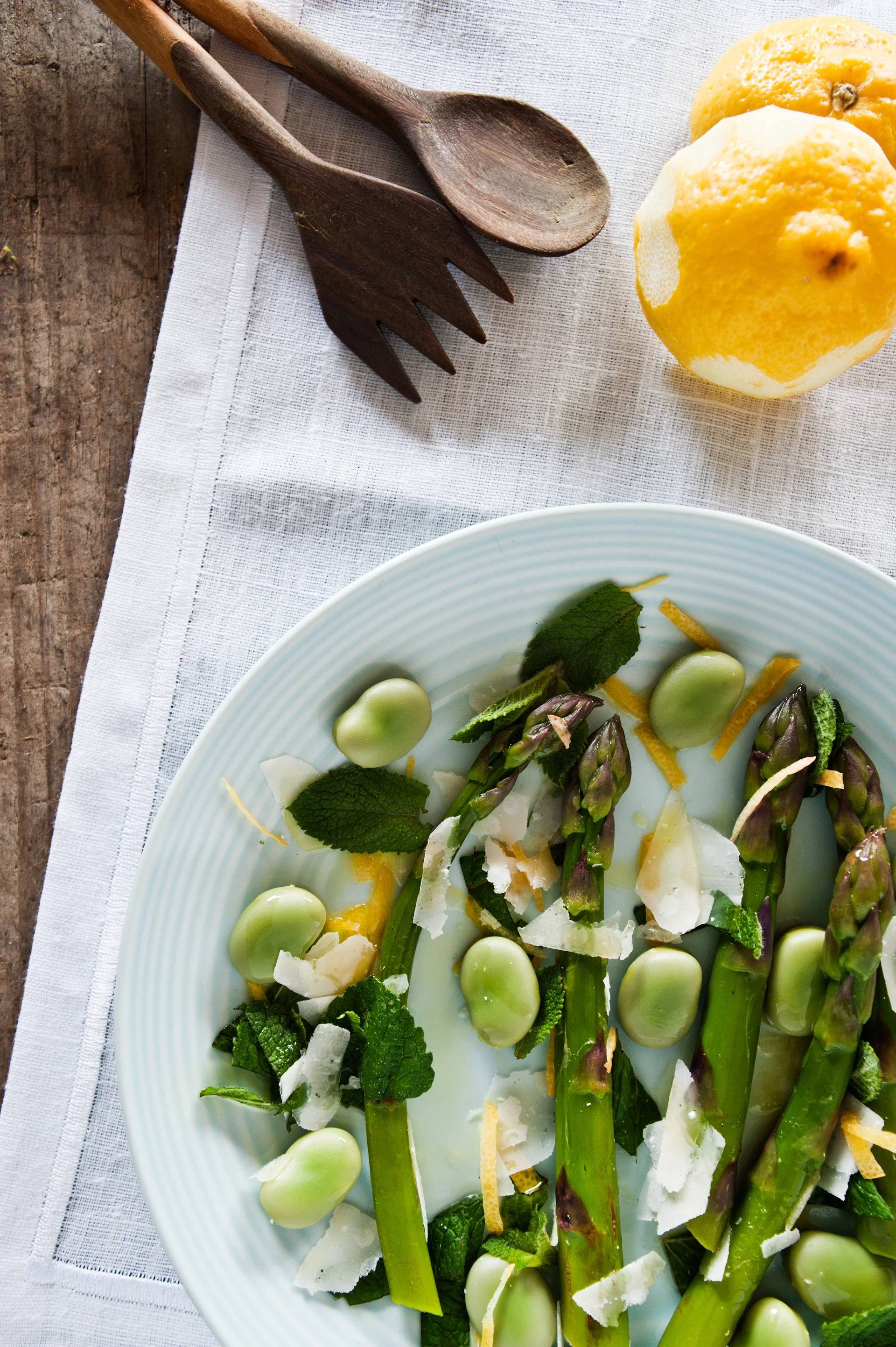 Broad Bean, Aparagus & Mint Salad