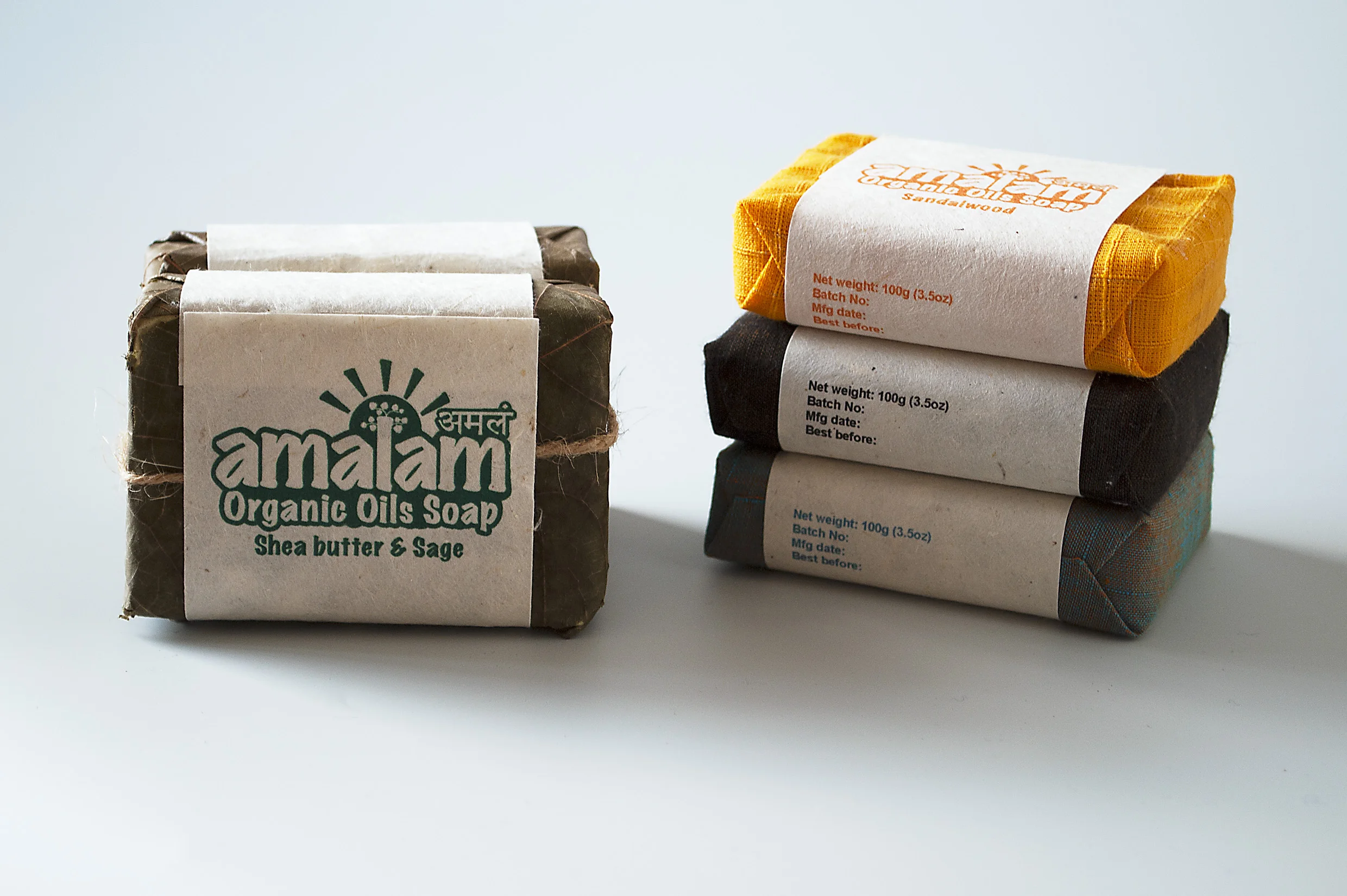 Updated Amalam logo and label design