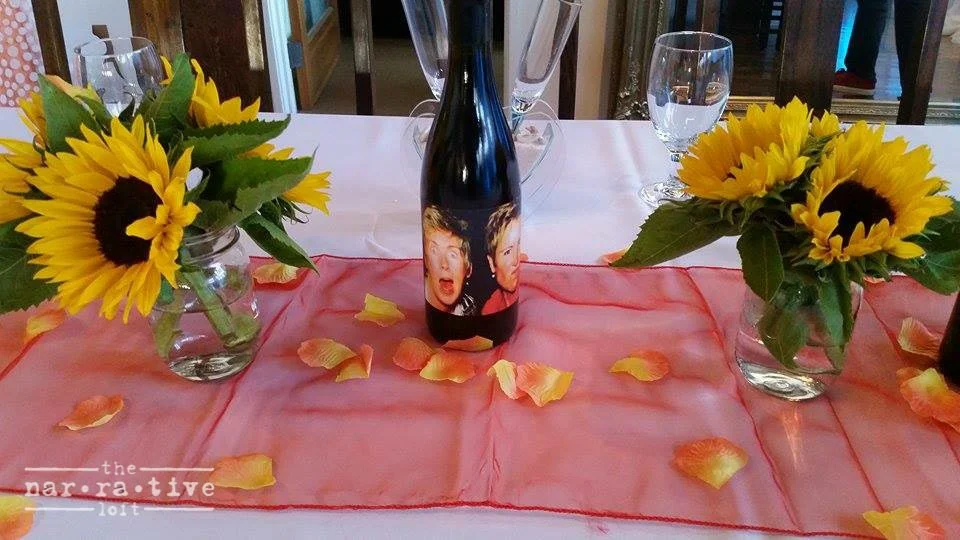 Debbie and Orla making wine bottles look extraordinary!