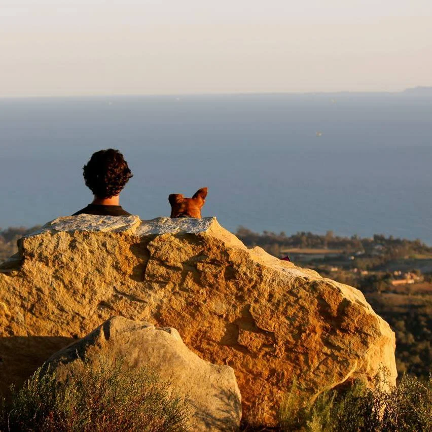 Eric and Nala enjoying a true Santa Barbara view!