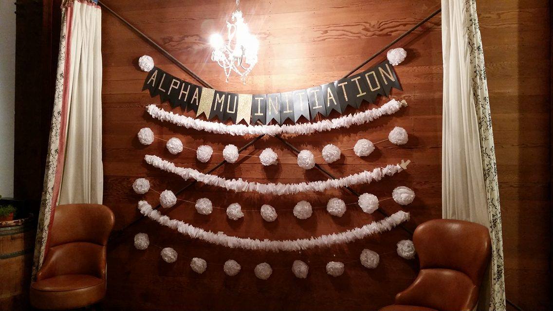 Cute decor done by the sorority sisters.