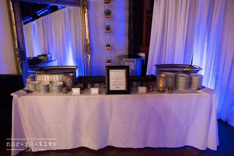 The quesadilla station from Omni Catering.