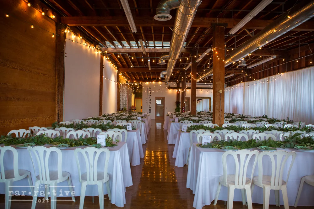 The loft looked stunning all lit up.