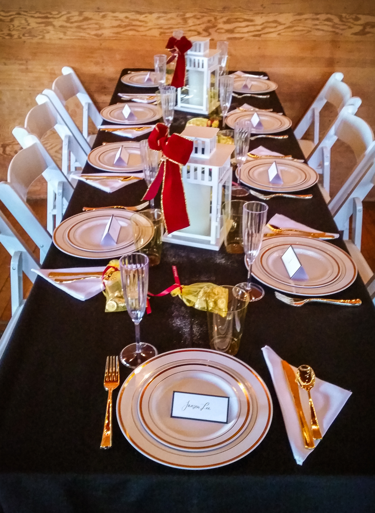Decked in gold for the new year! Tableware from Town and Country.