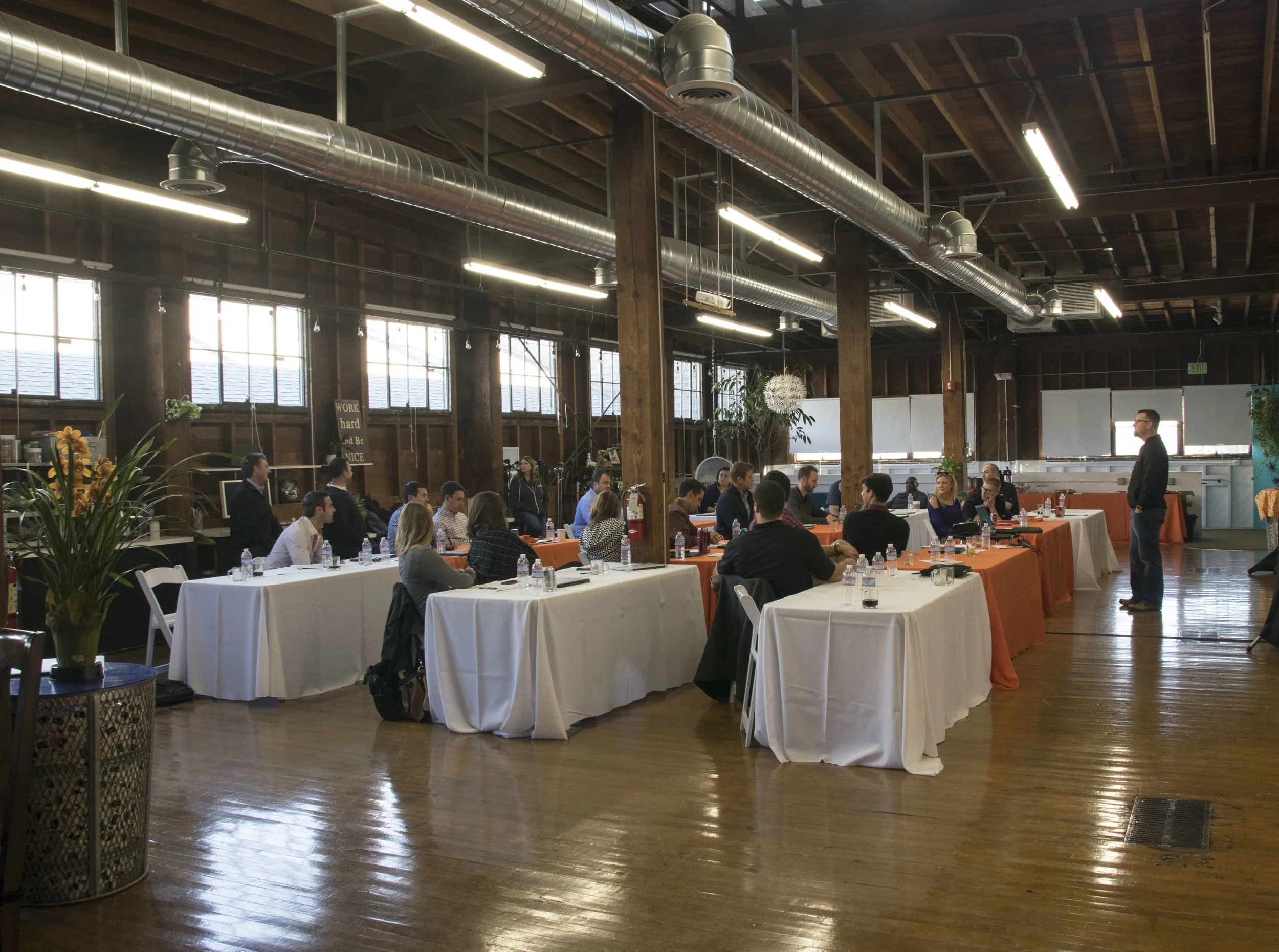 The loft was setup perfectly for this corporate workshop.