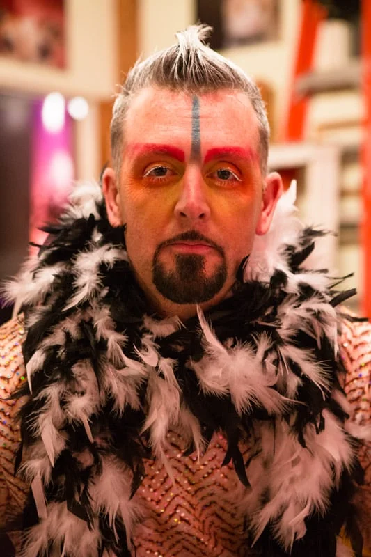 A close up of Bryan. He was definitely dressed to rock the kasbah!