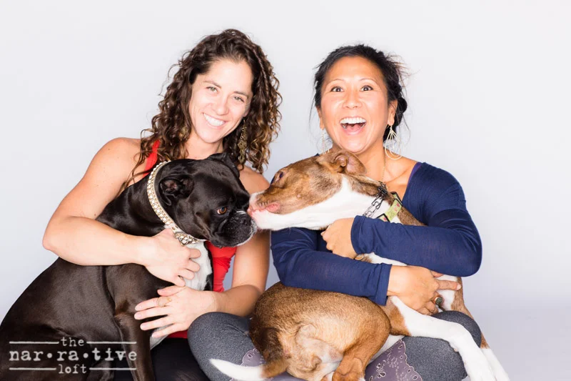 Tai and Michelle, The Narrative's owner, with their fur babies!
