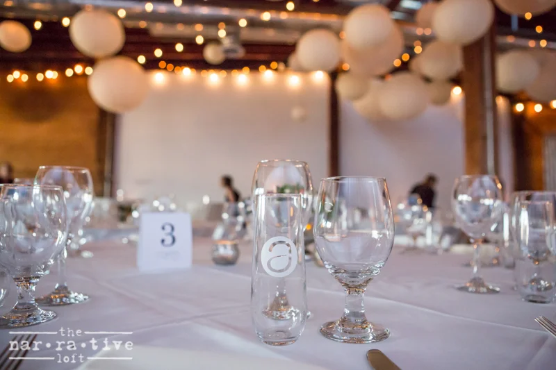 Monogrammed champagne glasses? Bring on the bubbly!