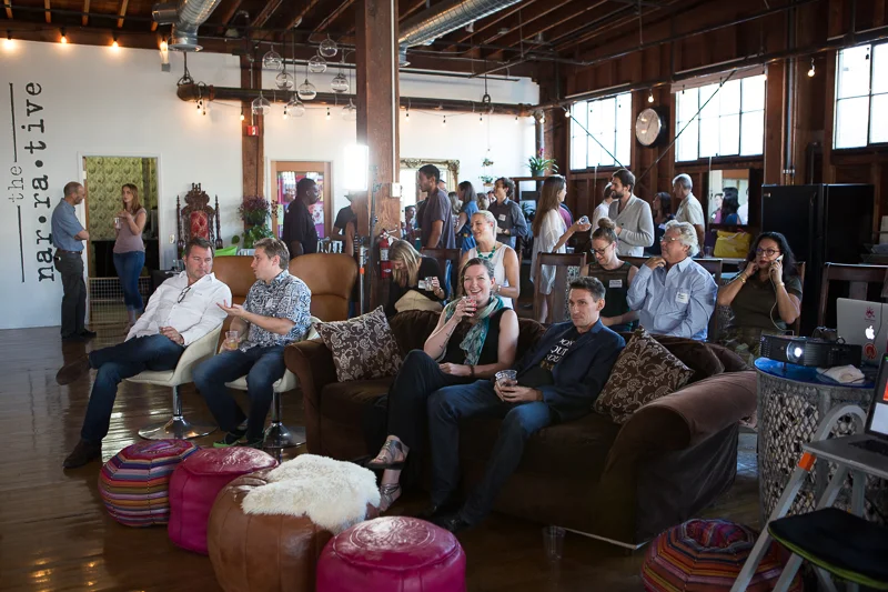 Old friends and new faces got comfy waiting for the storytelling to begin.