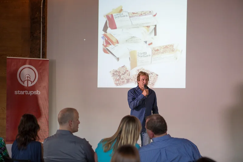 Peter Gaum, health and active-lifestyle ambassador shared his passion for his line of nutrition bars, Santa Barbara Bar and the steps and missteps he took with his company. 