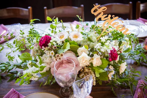 Haute Blossoms created these heavenly pieces full of fresh summer blooms.