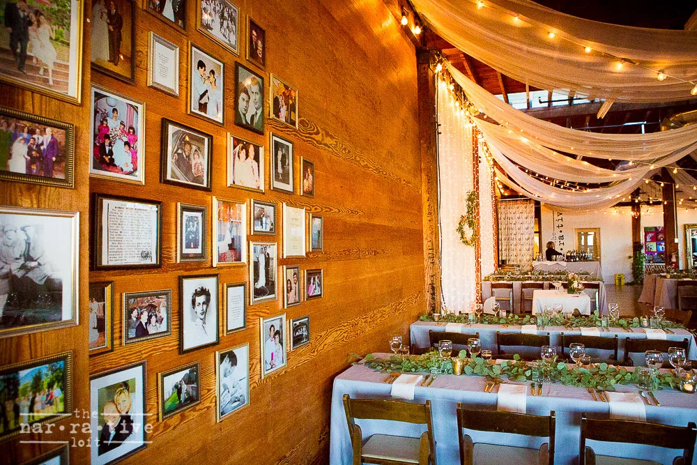 What a sweet idea! A memory wall for guests to get to know the bride and groom on a deeper level.