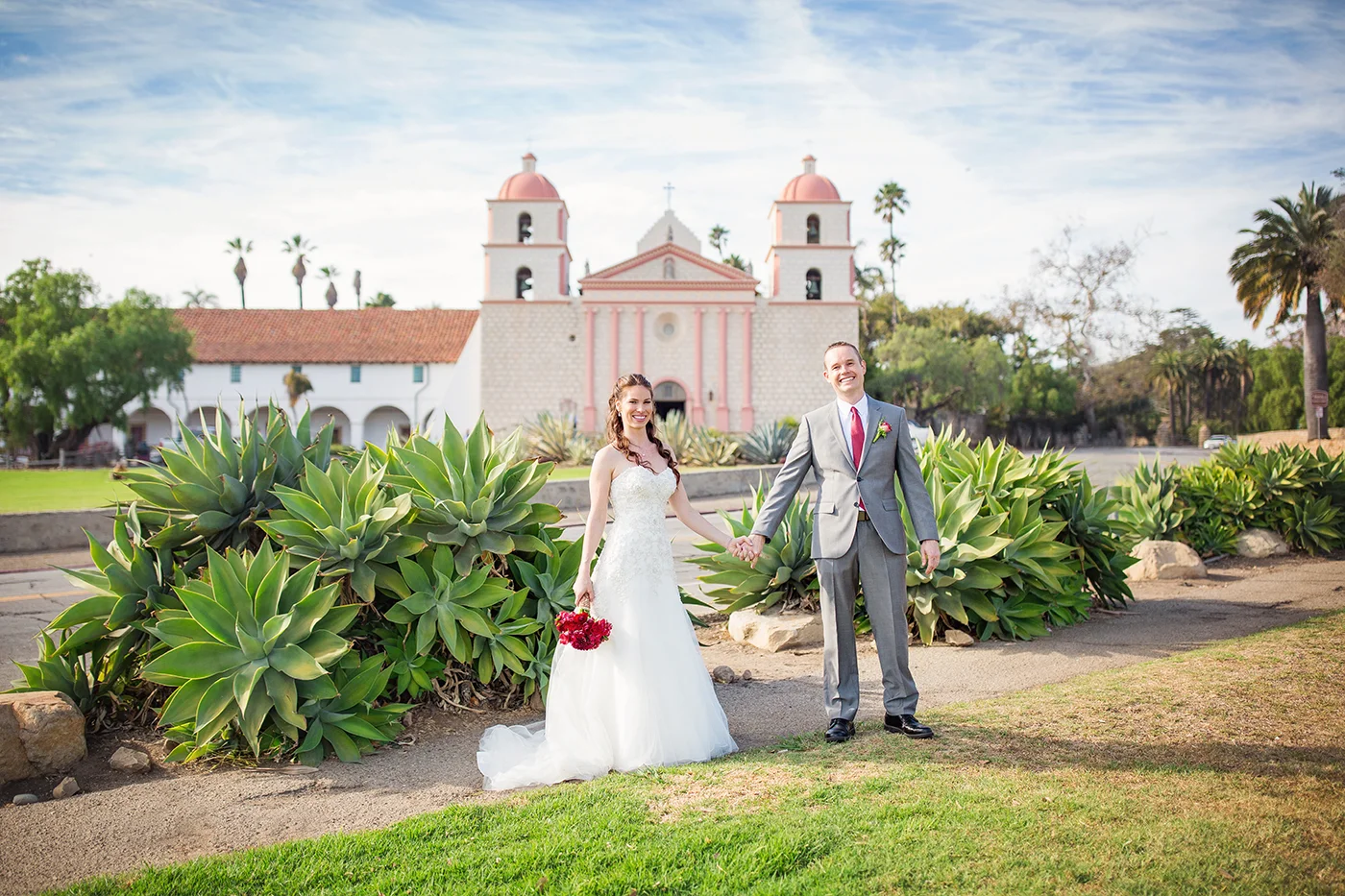 Photo credit: Natalie Thomson Photography - Megan and Adam glowing with excitement after saying their vows.
