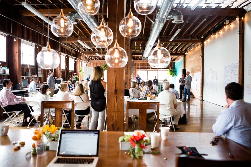 A room full of bright minds.