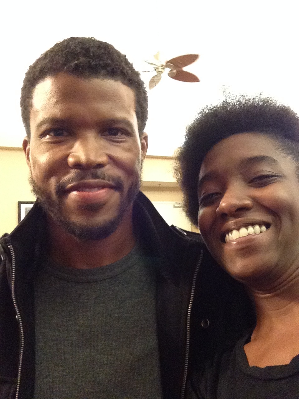 He's filming Sleepy Hallow and I am filming BOLDEN. We stayed at the same hotel in Wilmington NC. 