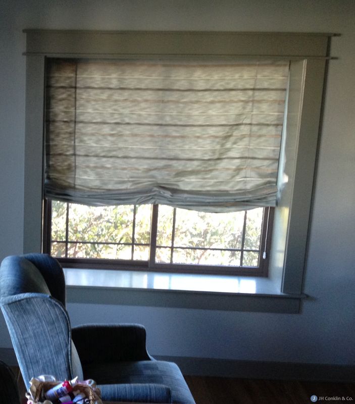 Double sale roman shade