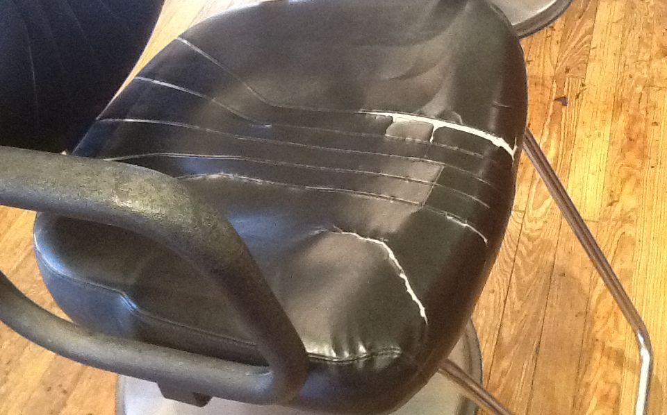 Salon Chair Seats Re Covered New Jersey, How To Reupholster A Chair Seat With Leather