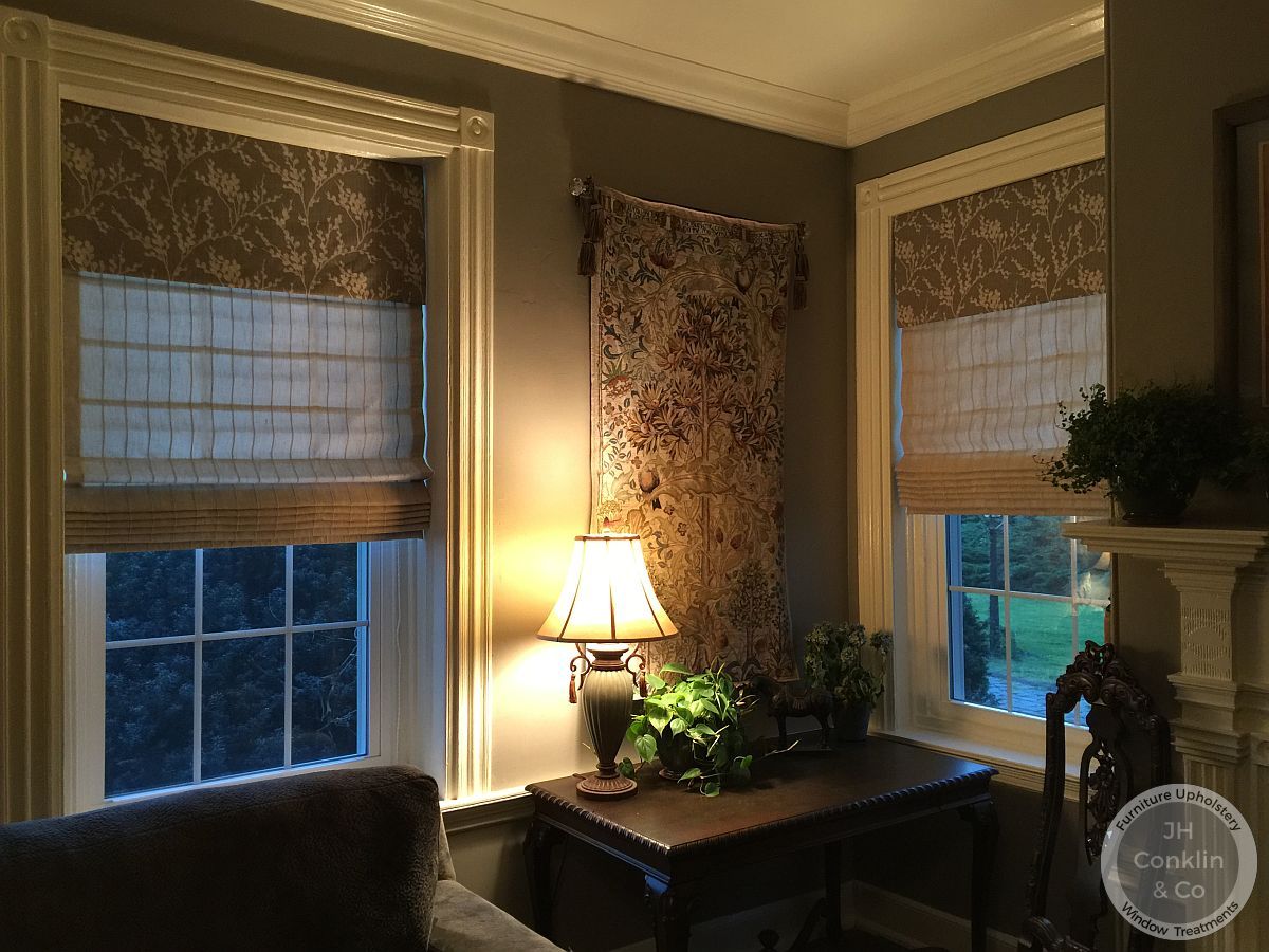 Flat Roman shade with attached valance in Mullica Hill NJ