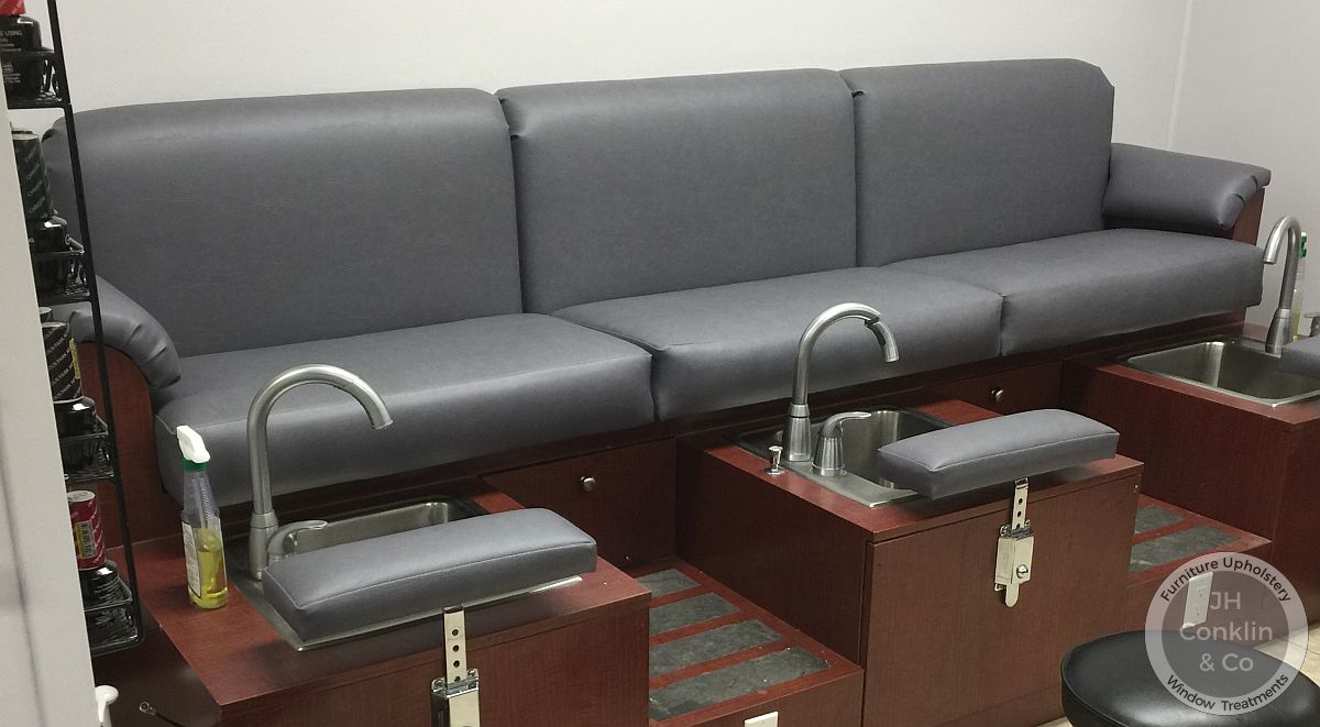 Reupholstered pedicure salon cushions in Cherry Hill, NJ