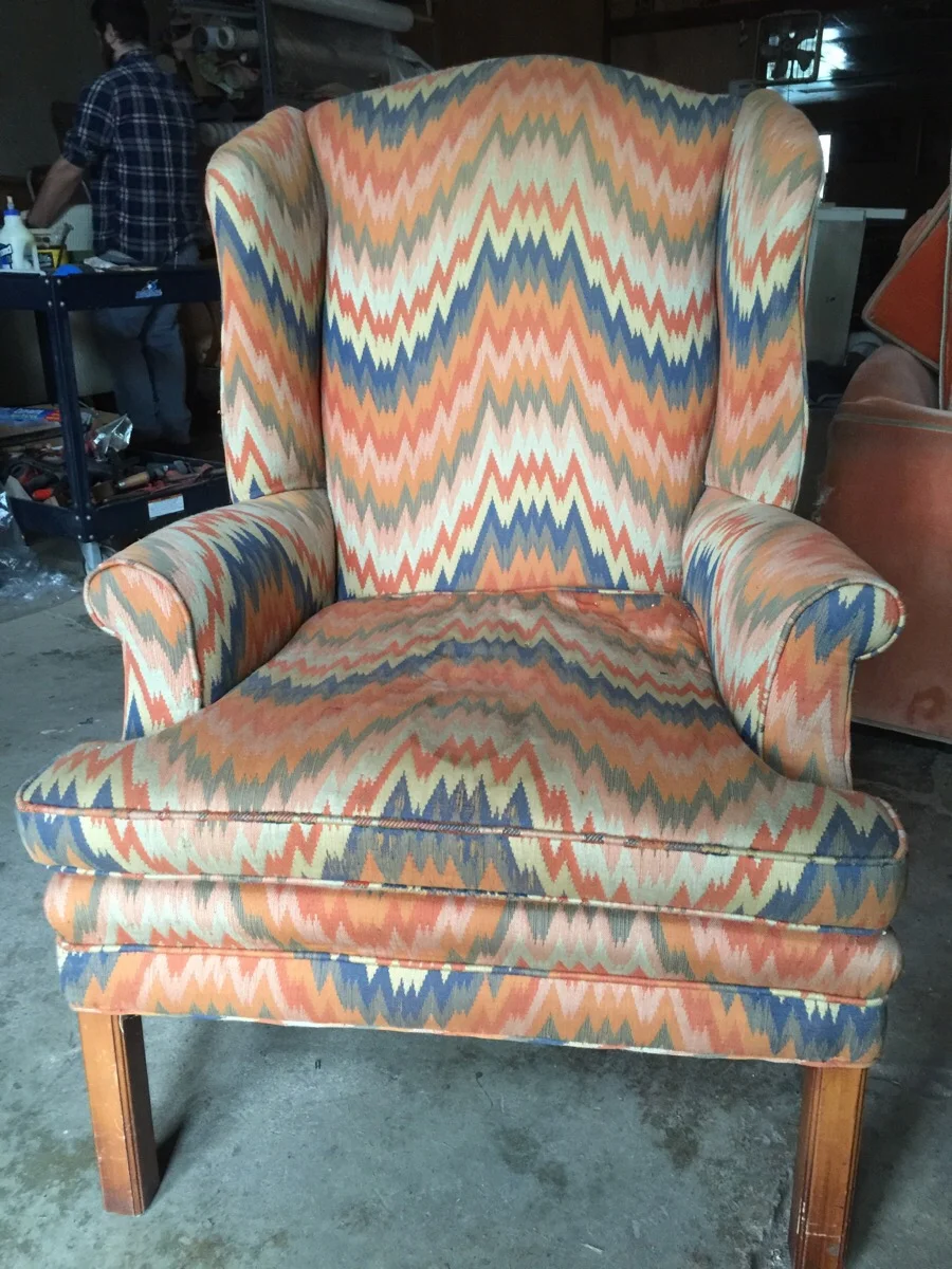 woodstown nj wing chair before upholstery