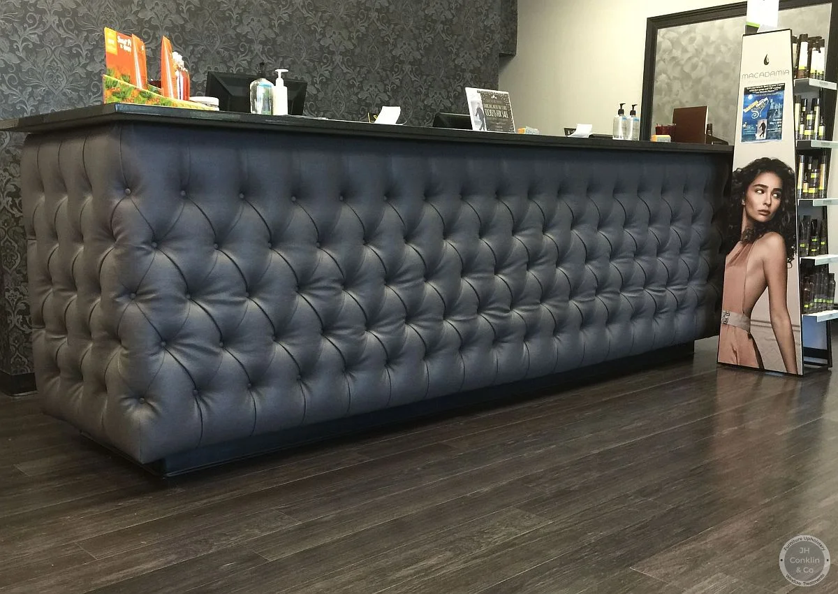 Tufted Styling Salon Reception Desk